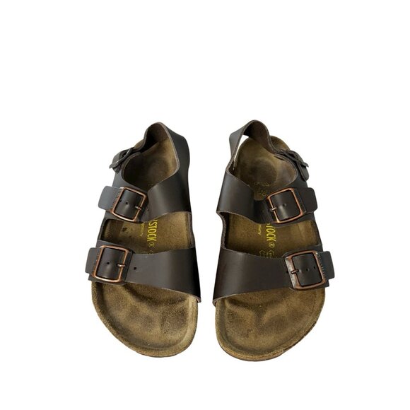 Birkenstock Milano Sandals Women’s 5 - 5.5 Brown, 3 Buckles Germany - Picture 1 of 13